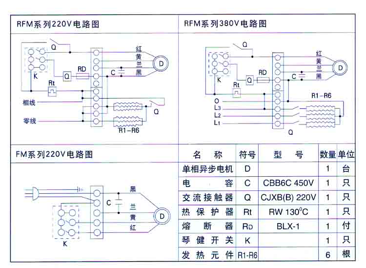 風幕機接線示意圖